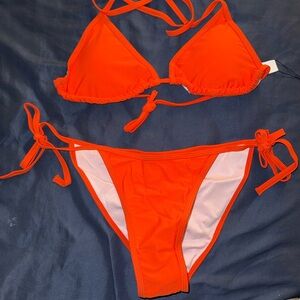 NWT-Two Piece Swimsuit Sexy Swimwear-Halter String Triangle Bikini Set Size S